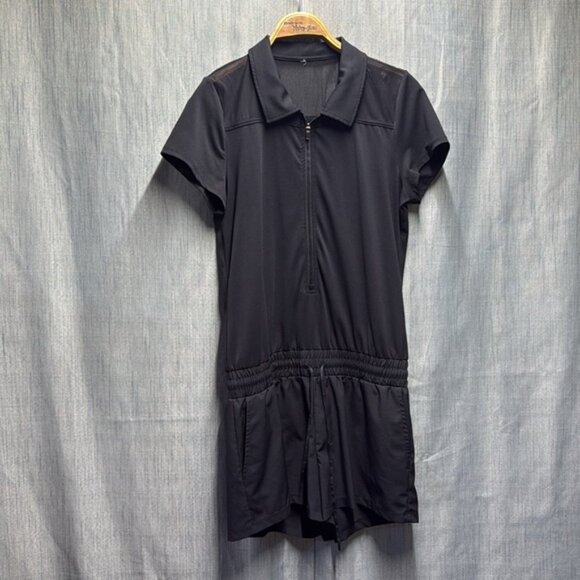 🏴 Fabletics romper black 14 zip size medium - Picture 7 of 10